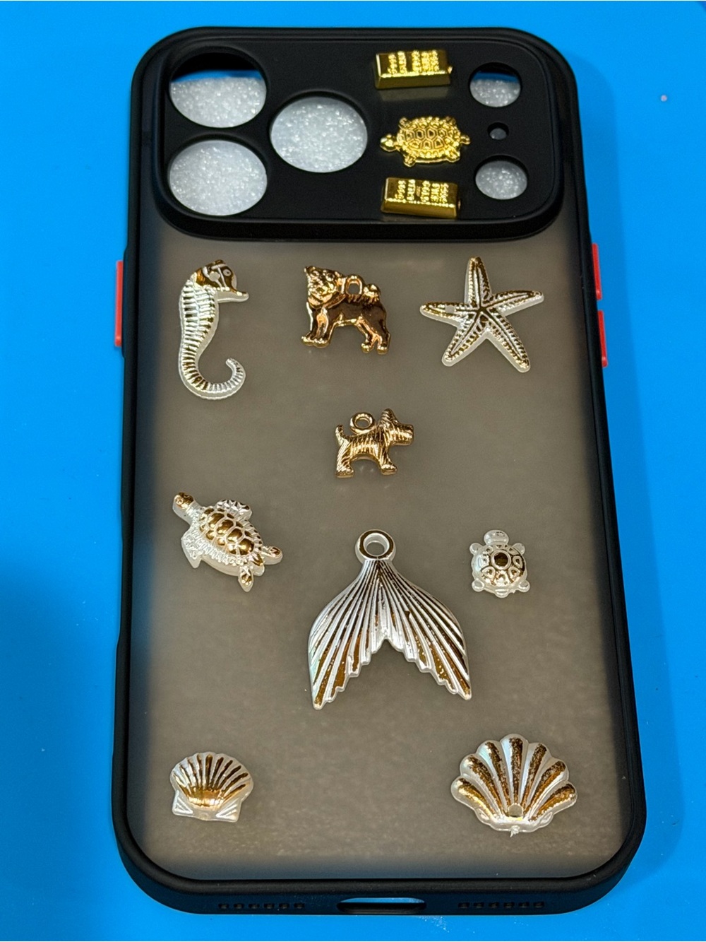 Gold and Silver Nautical Charm Phone Case - Unbranded